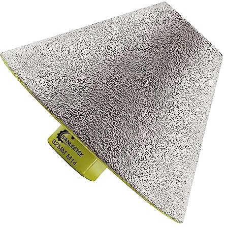 SANLEETEK Diamant Fasenbohrer 82mm Diamant Fasenbits Diamant Fingerfräser | Diamant Fasenbits Anfasen Formen Vergrößern und Schleifen von Löchern Keramikfliesen Porzellan Marmor Granit M14 Gewinde