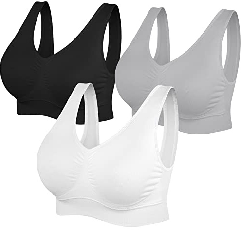SIMIYA Bustier Damen BH ohne Bügel große Brüste Sport BH Schlaf BH Bralette | Starker Halt Sports Bra,ohne Verschluss Push Up,Bequem Abnehmbare Polster für Alltag