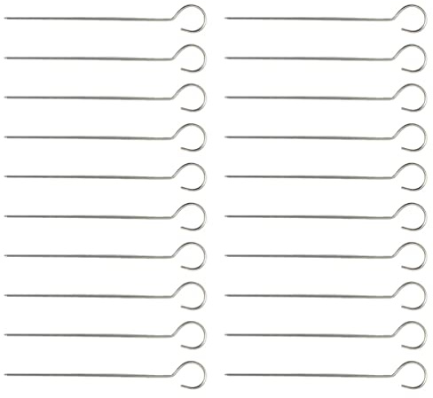 MARURY 50pcs Stainless Steel Barbecue Skewers Roast Goose Needles Turkey Lacers for Trussing Turkey and Barbecue