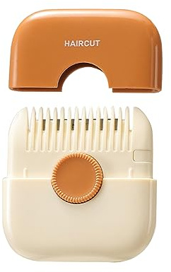 Hair Split End Trimmer, Split Ends Hair Trimmer, Hair Cutting Tools, 2 in 1 Hair Razor Cutting Comb Tools,Hair Clippers for Women (Orange)