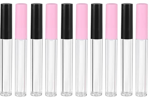 minkissy Kosmetiktubenhalter 20er-Packung 2 5 Ml Lippen-unterverpackungsflaschen Tube Zur Einfachen Volumenkontrolle Schwarzer Deckel