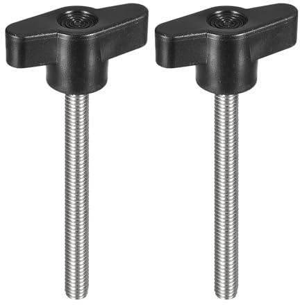 QUARKZMAN 2Pz Manopola a Vite di Serraggio, M6 x 60mm in Acciaio Inossidabile 304 a Forma di T per Sostituire Rapidamente Manopola di Serraggio a Mano Viti con Impugnatura a T