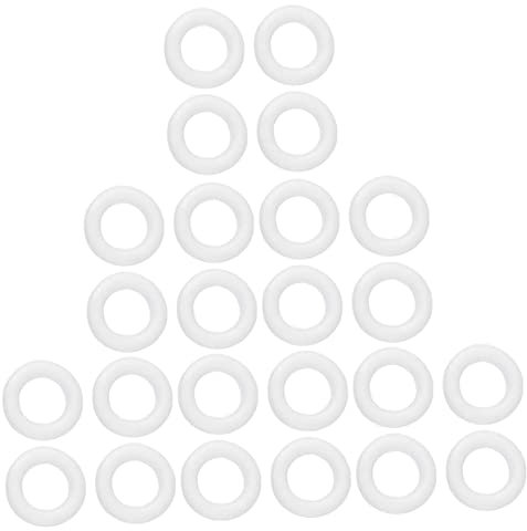 Operitacx STK Adventskranz aus Schaumstoff Künstlicher Weihnachtskranz Weihnachtsschmuck Ringe Weihnachtsdekorationen Kranz Kreis Kranzring selber Machen Rose Kunsthandwerk Styropor Kind