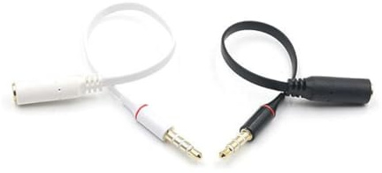 UPKOCH 3.5Mm Trrs Male to Female Stereo Headphone Extension Cable 17Cm Black Audio Cable for Smartphones Laptops and Audio Devices