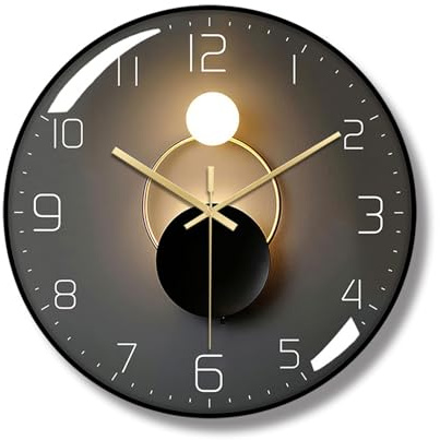ErgoCar Stille, moderne Art-Deco-Uhr aus Metall für Büro, Schlafzimmer, Arbeits- und Wohnzimmer