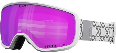 Giro Balance II - Maschera da sci per uomo, donna e ragazzi, con monogramma bianco e lente rosa acceso