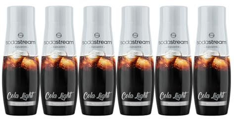 Sodastream Lot de 6 Concentrés Cola Light pour Machine à Eau Pétillante et Soda | Préparez jusqu'à 9 litres de Cola en Quelques Secondes, 440ml