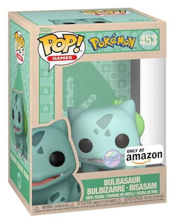 Funko Pop! Juegos: Pokémon Bulbasaur - Figura coleccionable de vinilo de tonos suaves, exclusiva de Amazon, producto oficial, juguete para niños y adultos, ideal para fans de los videojuegos