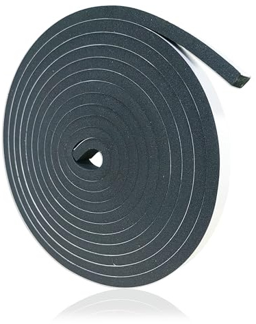 Burlete Sellado Ventanas, Cinta Adhesiva de Espuma Autoadhesiva, 1 Rolls 20mm x 10mm x 5M Puertas Ventanas Aislante Tira Sellado para Ventanas, Aislante, Anti Frío, Agua, Ruido y Colisión