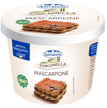 Mascarpone Toscanella Central Lechera Asturiana – Cremoso y Versátil, Perfecto para Postres y Recetas Gourmet, Envío Refrigerado (3 BOTES, Mascarpone Toscanella 500g)