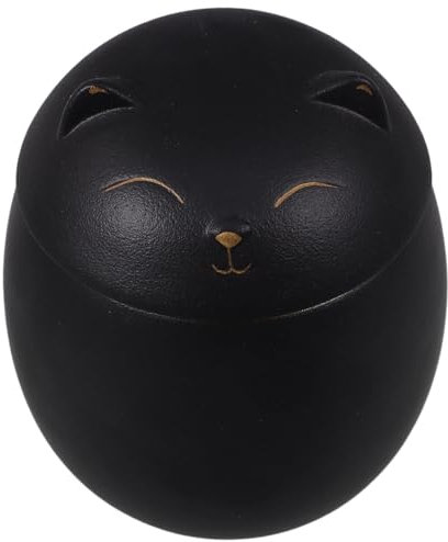 Mikinona Barattolo in Ceramica Grande Motivo Gatto Vaso Sigillato per tè e Dolci Contenitore Decorativo Multifunzione per Casa e Cucina