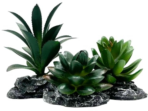 Piante artificiali per rettili, terrario, deserto, foreste pluviali, pianta lucertola, drago barbuto, camaleonte, geco, serpente, anfibio, habitat, nascondiglio, accessori per acquari delle tartarughe