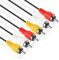TECHZOCO Cable de 3 RCA Macho, Cable de Audio Video Estéreo Macho, cable AV RCA, cable compuesto video y audio, 3x RCA macho a Macho, 1.50 Metros