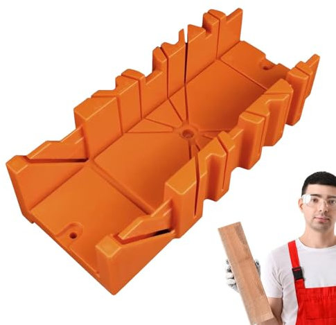 Caja de ingletes de sujeción, herramientas de carpintería, sierra ingletadora de ángulos ajustables de corte preciso, caja de sierra de mano, sierra trasera de acero, organizador de herramientas