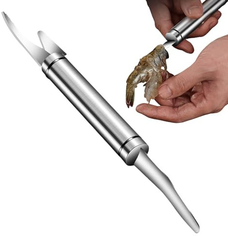 Shrimp Peeler, Shrimp Deveining Tool | Prawn Shell Peeler,Rustisolt Double Head Seafood Cutter, Fish Scale Remover for Home Restaurant