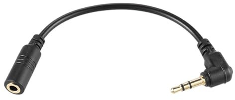 HOOLRZI Cable adaptador auditivo de 3,5 mm con enchufe en ángulo recto de 90 grados para teléfonos inteligentes y micrófonos DSLR