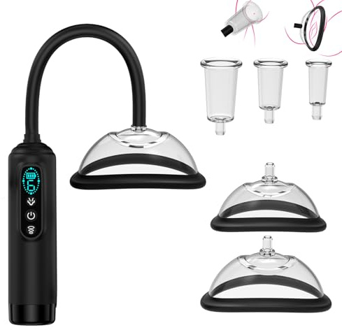 Elektrische Vakuumpumpe Für Frauen Mit 6 Saugmodi Und LCD Anzeige Muschipumpe Mit Nippelsauger Und Klitoris Sauger Sexspielzeug Für Frauen Solo Vagina Stimulator Als Sex Toy Für Paare LZYLWC