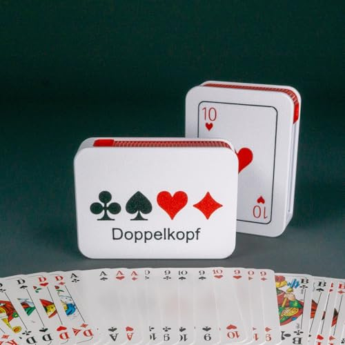 Spielkartenbox, kompakte Aufbewahrungsbox für Kartenspiele, Premium-Schutzhülle mit Schiebemechanismus zum Schutz vor Staub und Feuchtigkeit, Ideal für Doppelkopf und ähnlichen Kartenspielen.