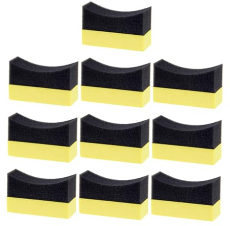 EPIGEIST 10 Pezzi Spugne Lucidatura Auto Resistenti e Assorbenti Tamponi Applicatori per Cera Auto per Pulizia e Sedili senza Graffi Regalo Pratico per Appassionati Motori