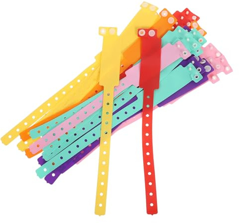 ARTSEWPLY Adjustable Soft PVC Identification Wristbands with Writable Surface for Hospitals Bars Water Parks Amusement Parks Festivals and Sports Events