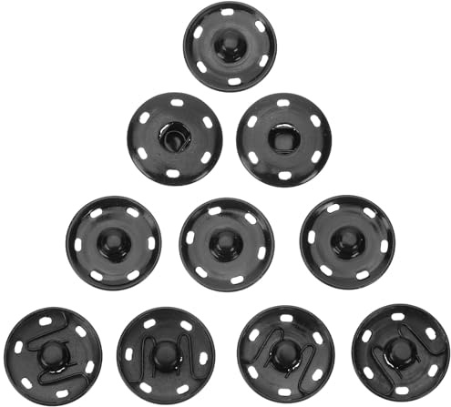 Alipis 50 Pezzi Bottoni Automatici Metallici per Vestiti Pulsanti Invisibili Rotondi da 25Mm Bottoni Fai da Te Resistenti per Cappotti Camicie e Maglioni Accessori Cucito per