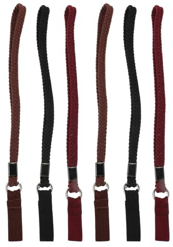 TOBBOMEY Lot de 6 dragonnes de rechange pour canne de marche - Dragonne anti-perte pour bâton de marche pliable à pointe unique