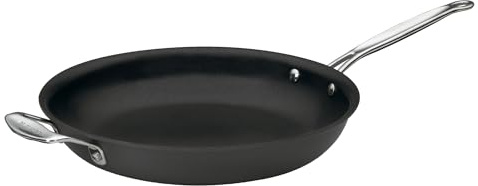 Cuisinart Chef's Classic Nonstick Hard-Anodized 12-Inch Open Skillet with Helper Handle, Black