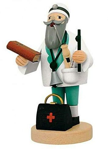 KWO Olbernhau 21013 Räuchermännchen Doktor, 19 cm