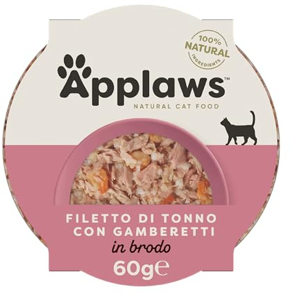 Applaws Kattpasta tonfiskfilé med räkor 10 x 60 g