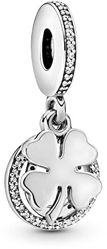 PANDORA Charm-Anhänger Glückstag Kleeblatt Silber Zirkonia 792089CZ