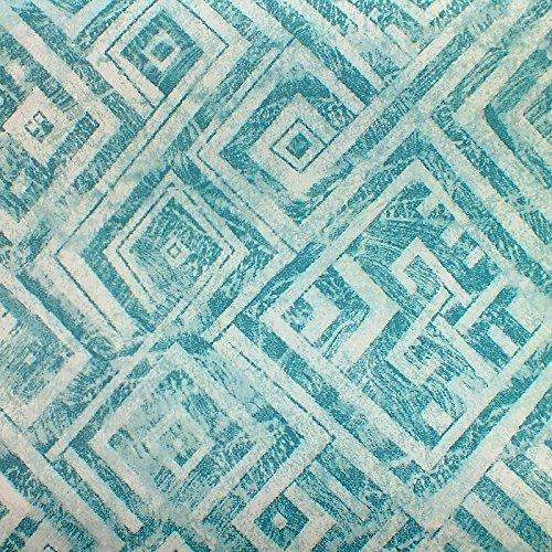 Trend-Schnittdecke , Gartentischdecke, Wachstuch, 130 x 160 cm eckig, Gemustert türkis