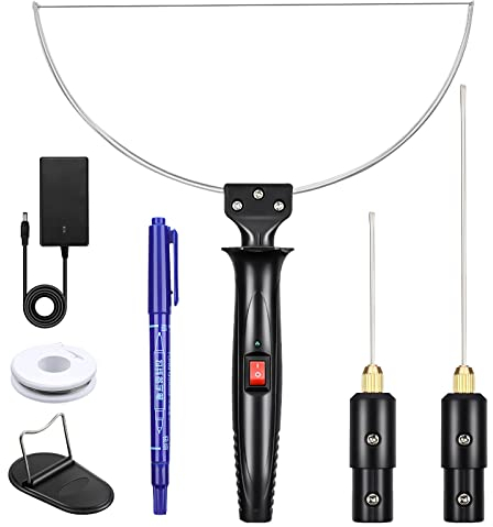 GOCHANGE elektrischer Schaumstoffschneider, 3-in-1, 100-240 V/18 W, Heiß-styroporschneider für Kunststoffe & styropor, mit Adapter zur Umwandlung der elektrischen Spannung, geeignet für Schnittkanten