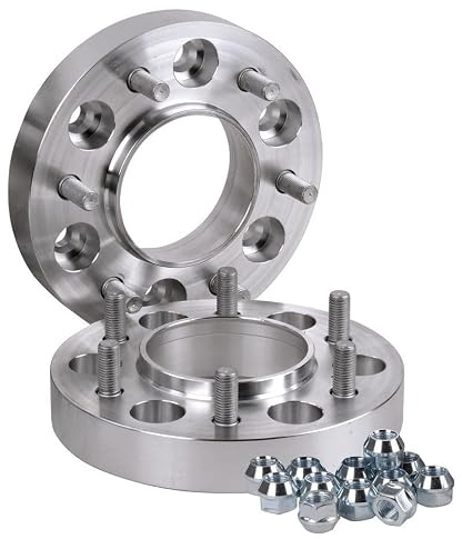 (2x) Spurverbreiterung Aluminium 34 mm pro Scheibe / 68 mm pro Achse inkl. Festigkeitsgutachten kompatibel mit Dodge Ram (2019-) Spurplatten Distanzscheiben