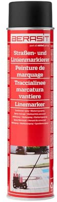 BERASIT Markierungsspray Bodenmarkierung, professioneller Straßen- und Linienmarkierer, wetterbeständig, schnell trocknend, 600 ml, Versandeinheit=1 Dose (black)