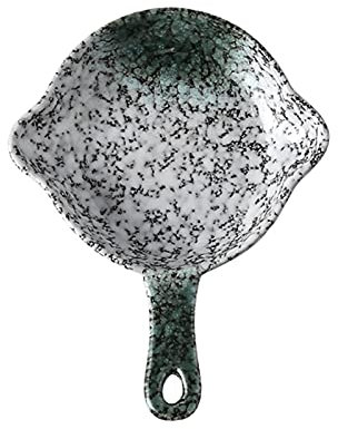 Lasagnera Pirofila in ceramica opaca con manico, piatti rotondi, piatti da portata for bistecca, pasta e insalata (rotondi), 8,1 pollici x 6,1 pollici Teglie da Forno (Color : C)