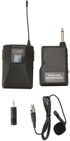Microfono Lavalier Wireless con Riduzione del Rumore, Mini Microfono a Clip UHF per Performance Sul Palco KTV, Suono Chiaro, Facile da Usare