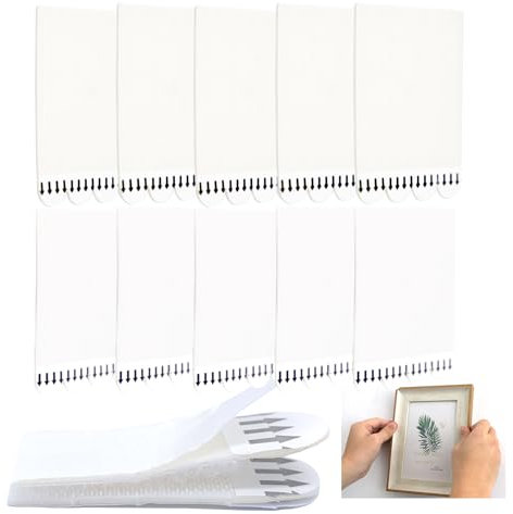 Lot de 20 paires (40 bandes) de bandes adhésives pour accrocher des photos, très résistantes, 9,3 x 1,9 cm, double face pour décorations de Noël, ruban mural amovible sans dommage (L)