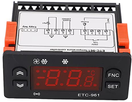 Controlador de Temperatura del Congelador Termostato de Línea Pantalla Digital Termostato de Temperatura Fría Controladores de Temperatura del Congelador Despensa del Congelador