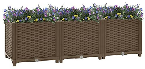 ARKEM Lit surélevé 120x40x38 cm Polypropylène,Bordure Pierre,Kit Gabion,Gabion Jardiniere