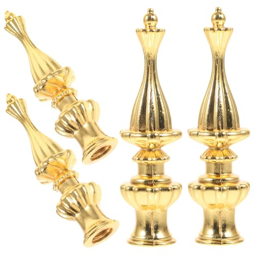 LIFKICH 4pièces Embouts De Lampe Décoratifs Métal Pour Lampes De Table Et Lampadaires Accessoires Élégants Pour Décoration Intérieure