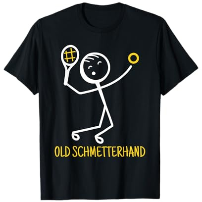 Tennisspieler Old Schmetterhand Sport Lustiges Tennis T-Shirt
