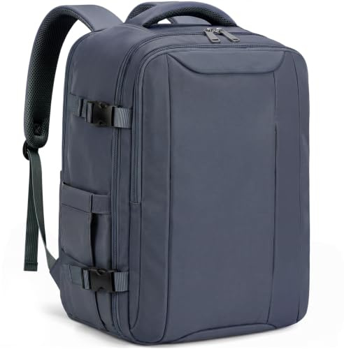 Xkdoai Ryanair kabinväska resväska för Ryanair, kabinväskor med fack handbagage, vattentät reseryggsäck för kvinnor och män, Grå, 45x36x20cm, Handbagage