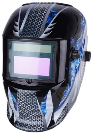 Streysisl Automatisch verdunkelnde Schweißmütze,Automatisch verdunkelnde Schweißhaube, Schweißermaskenhaube mit großem Sichtfeld, Arc Defense Sicherheitsschweißmütze, Elektroschweißmaskenhüte,