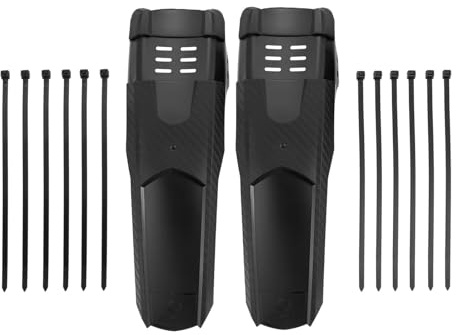 AOLUOER 2 Stück Universal-Schutzbleche for Mountainbikes, hinten und vorne, Schutzblech-Kabelbinder-Set for Mountainbikes, 28,9 cm Länge, 8,9 cm Breite