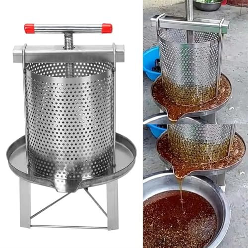 MOHUIED Manueller Wabenpresser aus Edelstahl, Honigschleuderpresse, Maschine zur Bienenzucht honigschleuder manuell extraktor