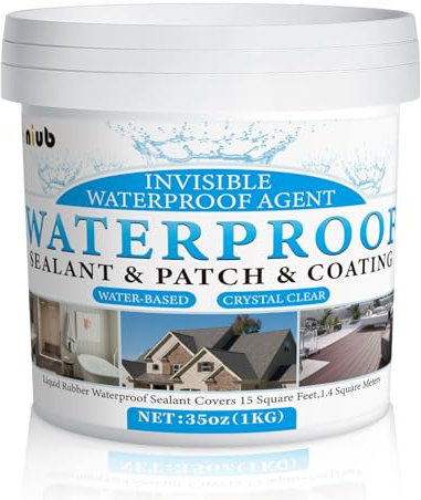 NIUB 1KG Invisible Waterproof Agent - Liquid Transparent Sealant for Indoor & Outdoor Coating, Repairing Leak Adhesive