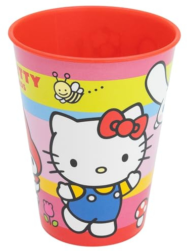 Stor Bicchiere Bambini Hello Kitty 260ml in Plastica - Riutilizzabile, Infrangibile, Senza BPA - Bicchiere Perfetto per Casa e Scuola
