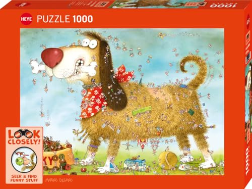 At The Dog: 1000 Teile | Humorvolles Hundemotiv von François Ruyer mit witzigen Alltagsszenen & detailreichem Wimmelbild, 50 x 70 cm