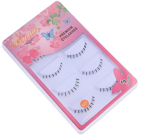 Vaguelly 10paare Natürliche Untere Wimpernverlängerungen Transparente Stiele Leichte Falsche Wimpern Schonend Für Alltag Makeup Party Valentinstag Salon Cosplay-einsatz Geeignet