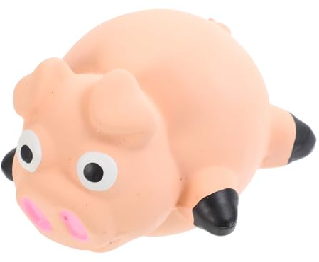 VICASKY Hundekauspielzeug aus Latex in Schweinchenform Kleines Beißspielzeug für Hunde Fördert Zahngesundheit und Spielen bei Kleinen Hunden